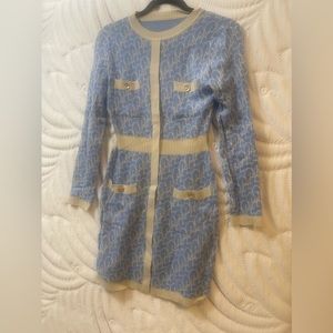 Blue knit Dress